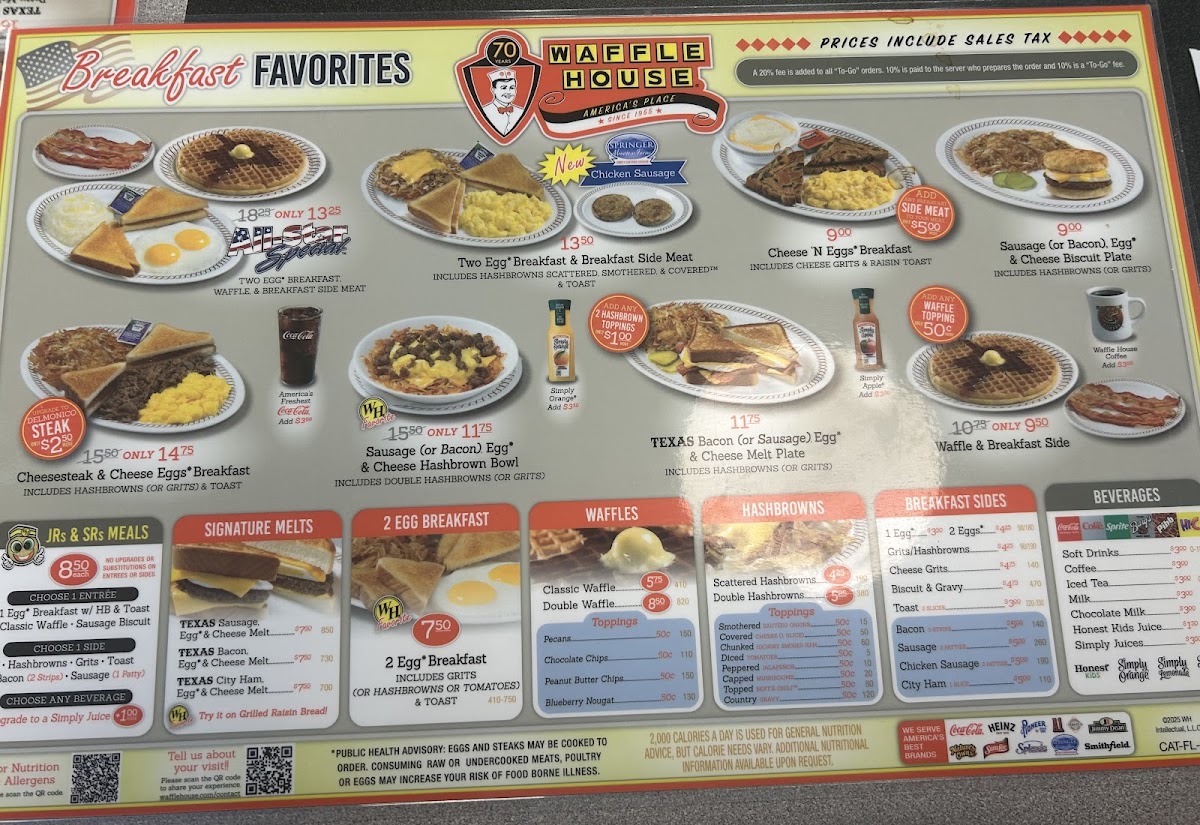 Waffle House Photo Menu 1