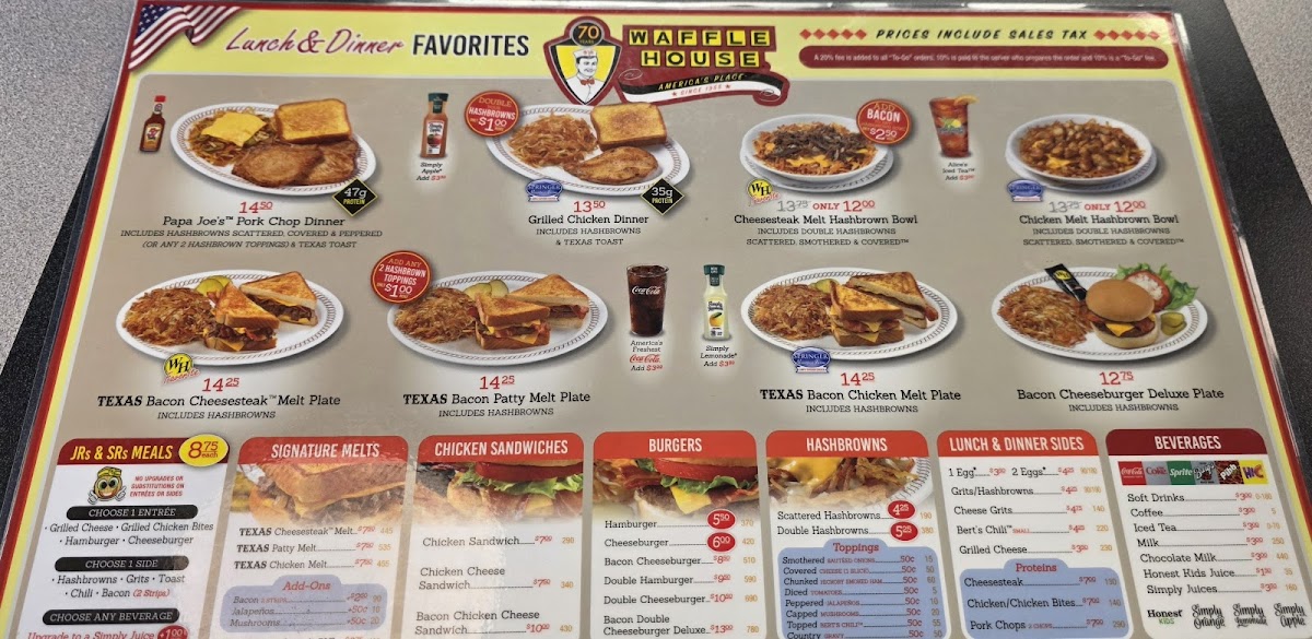 Waffle House Photo Menu 2