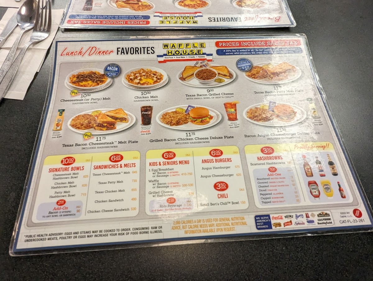 Waffle House Photo Menu 3