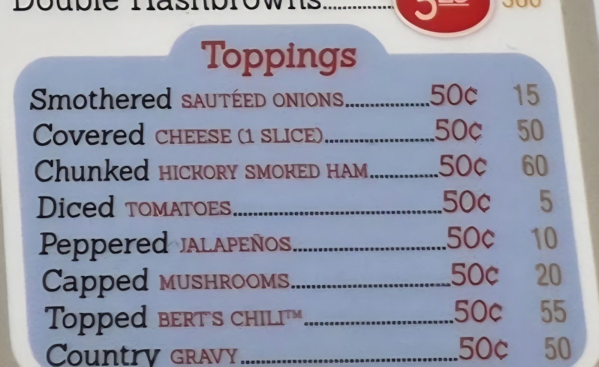 Waffle House Photo Menu 4