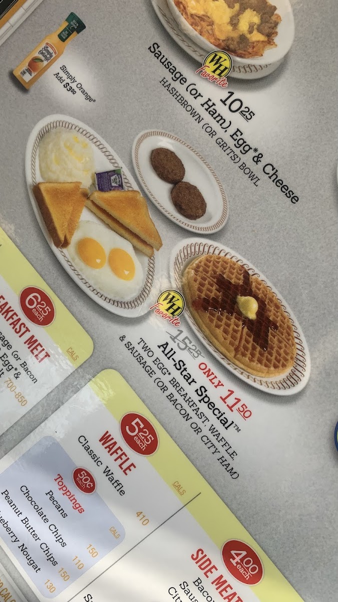 Waffle House Photo Menu 5