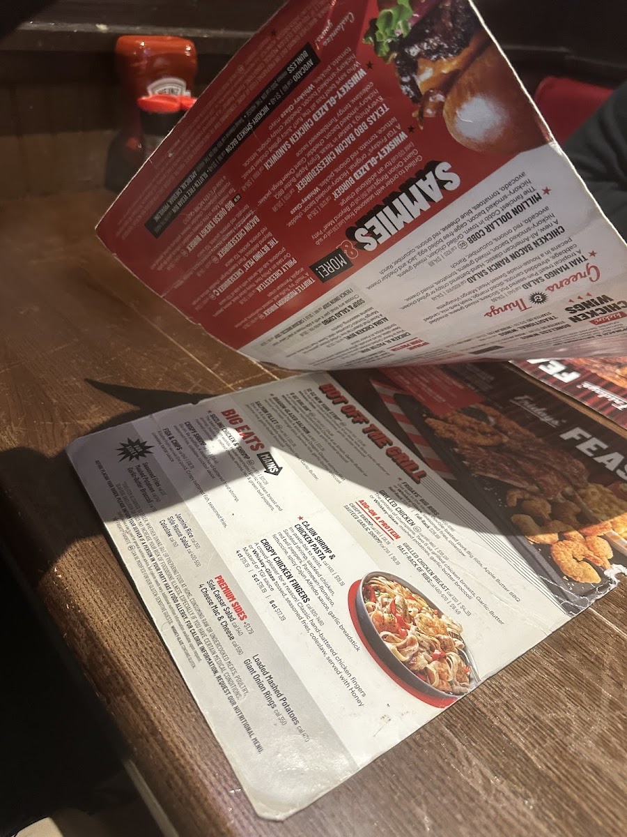 TGI Fridays Photo Menu 1