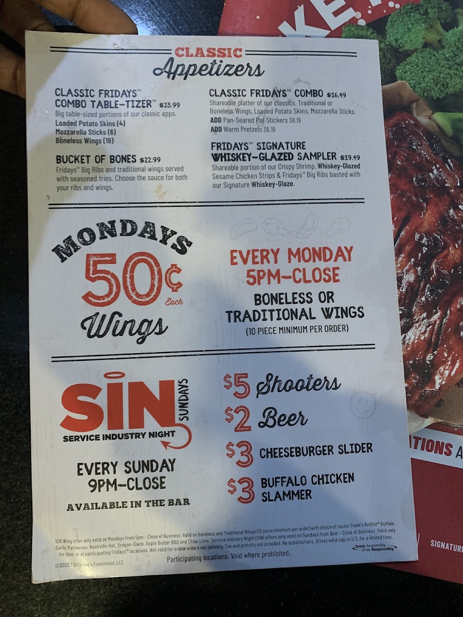 TGI Fridays Photo Menu 5