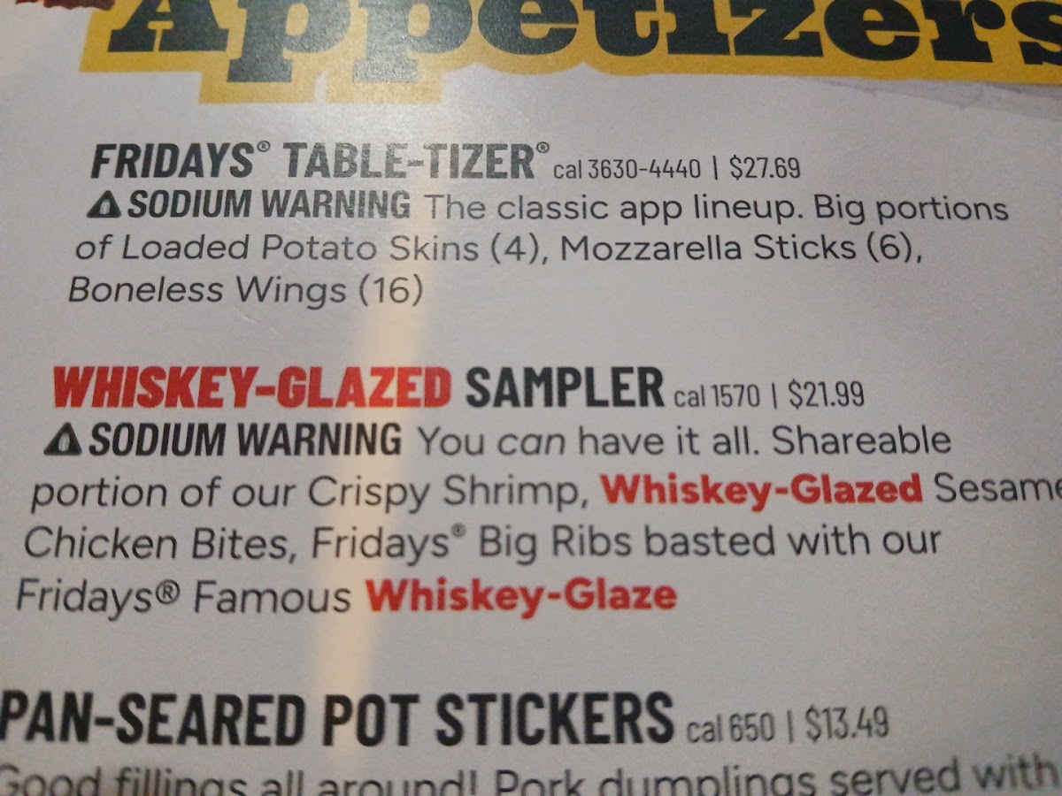 TGI Fridays Photo Menu 7