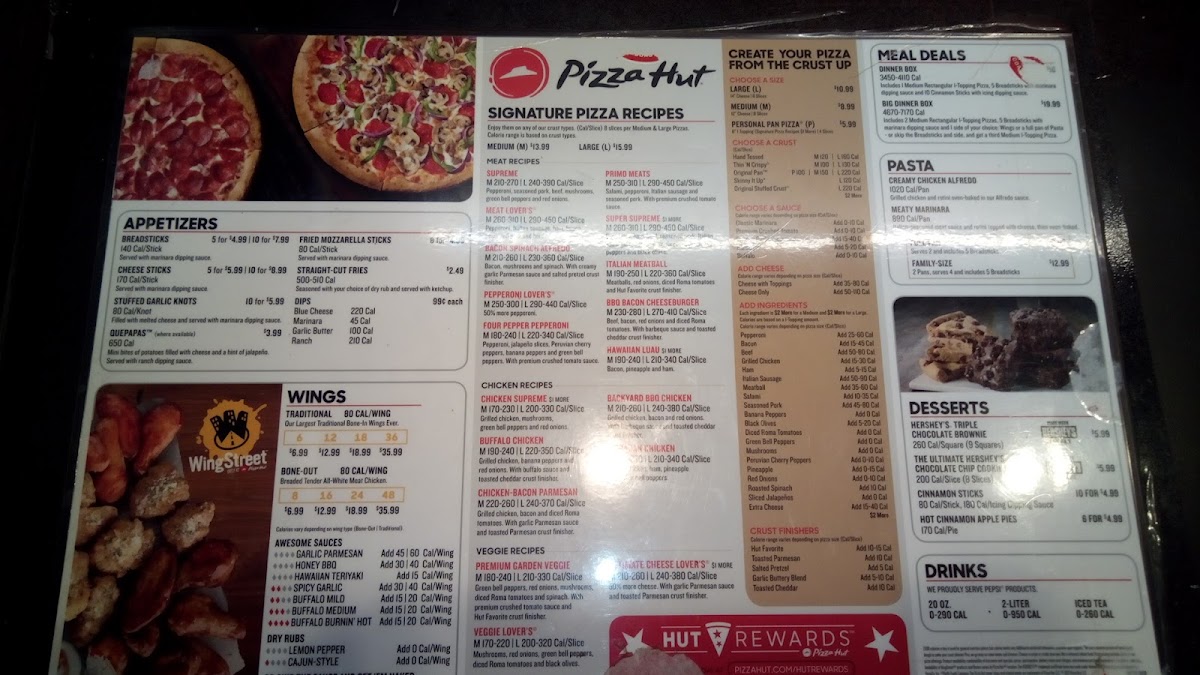 Pizza Hut Photo Menu 1