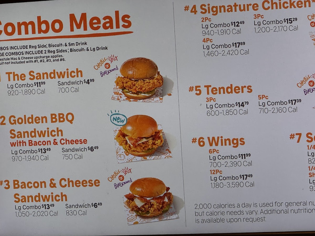Popeyes Louisiana Kitchen Photo Menu 3