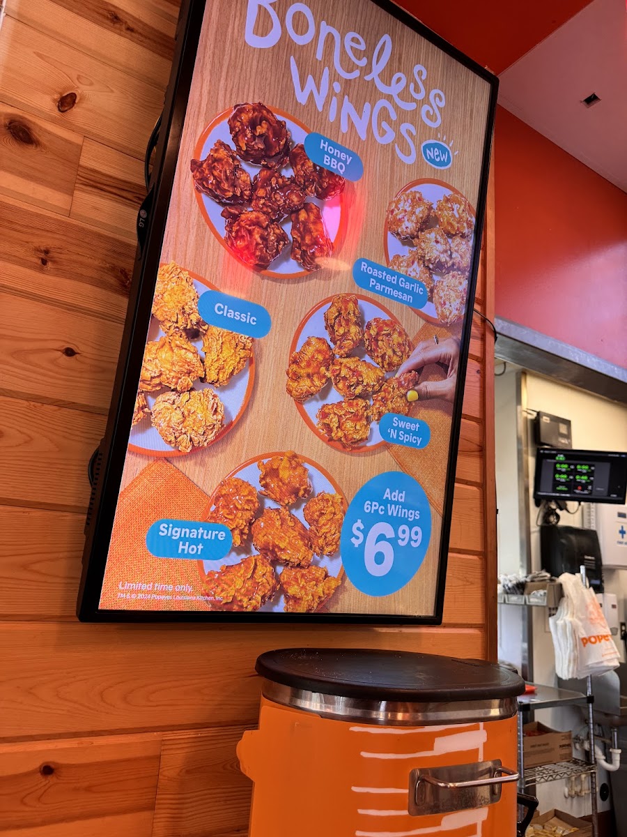 Popeyes Louisiana Kitchen Photo Menu 5