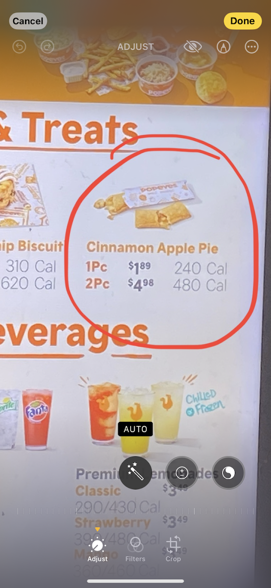 Popeyes Louisiana Kitchen Photo Menu 6