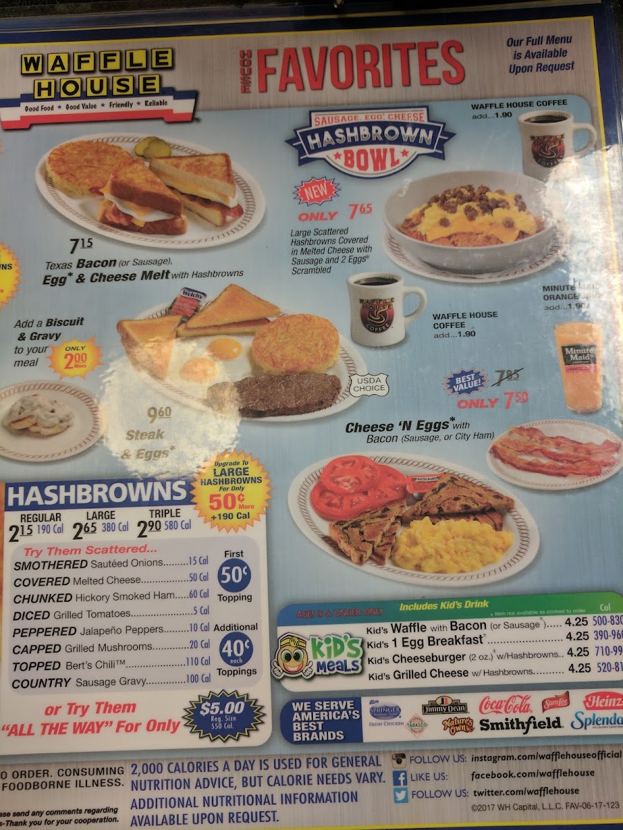 Waffle House Photo Menu 10