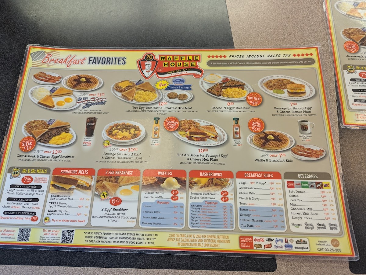 Waffle House Photo Menu 2