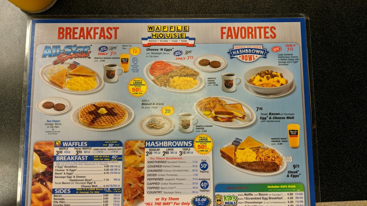 Waffle House Photo Menu 4