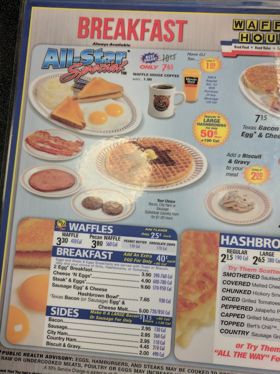 Waffle House Photo Menu 6