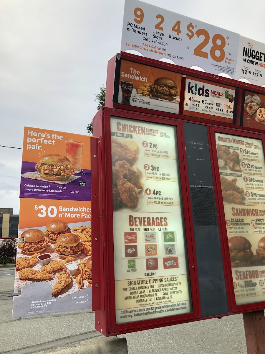 Popeyes Louisiana Kitchen Photo Menu 2