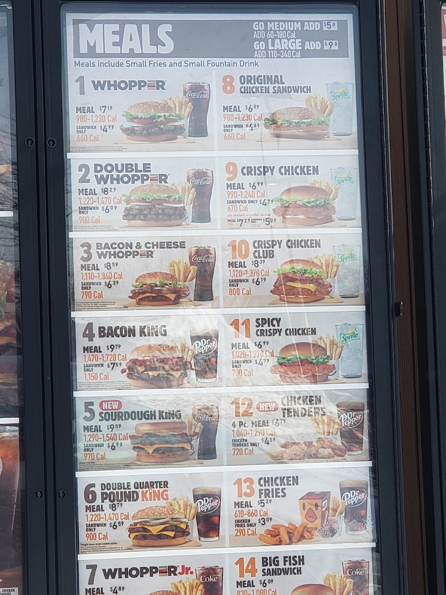 Burger King Photo Menu 1