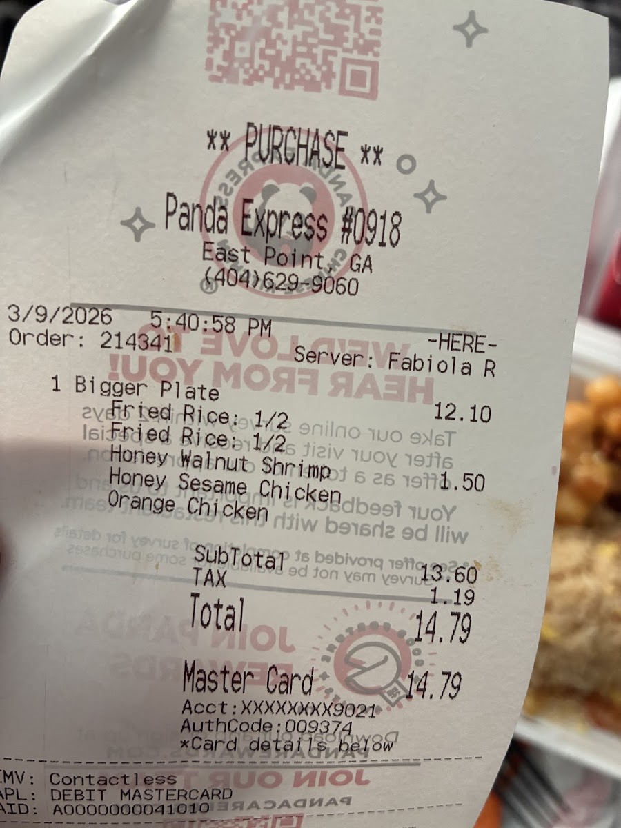 Panda Express Photo Menu 8