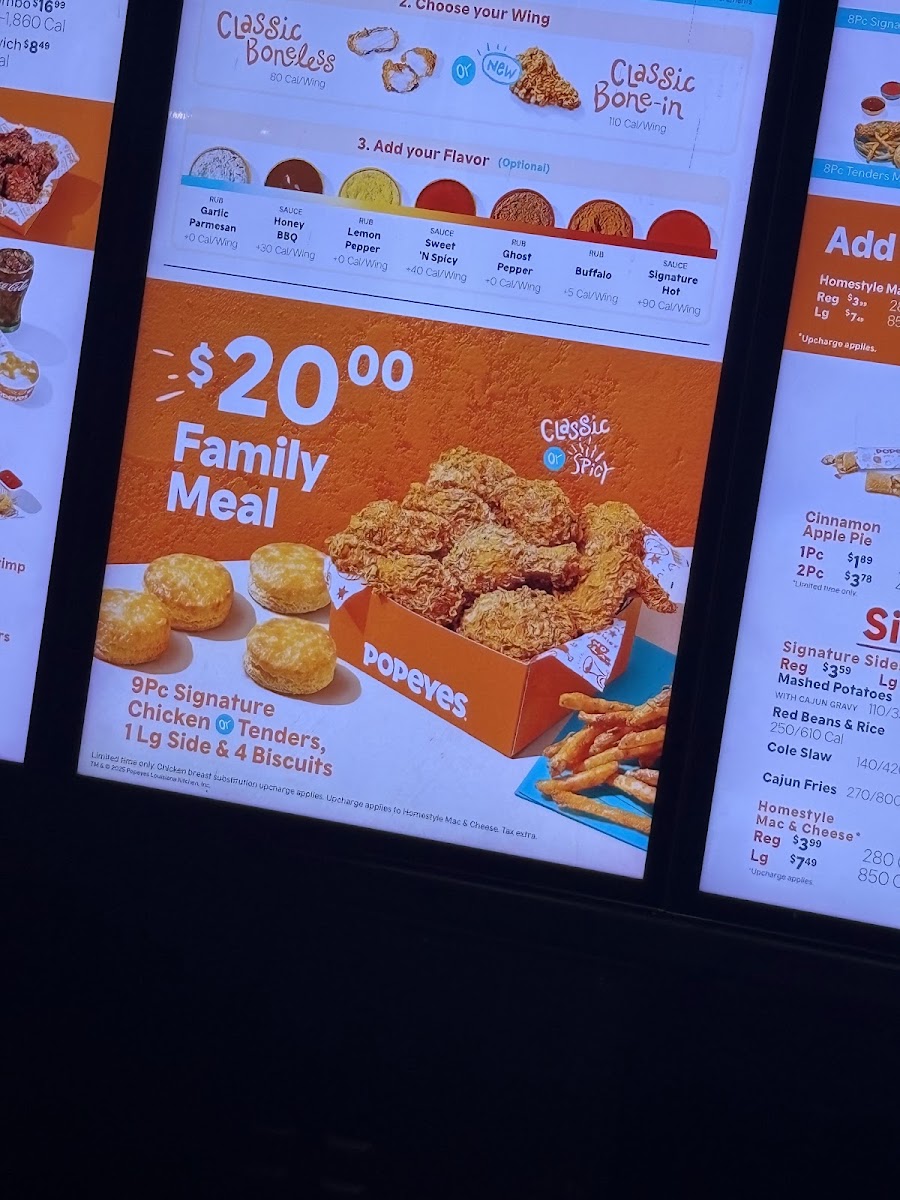 Popeyes Louisiana Kitchen Photo Menu 1