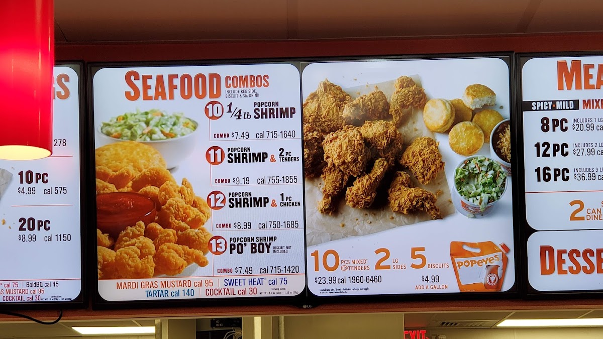 Popeyes Louisiana Kitchen Photo Menu 5
