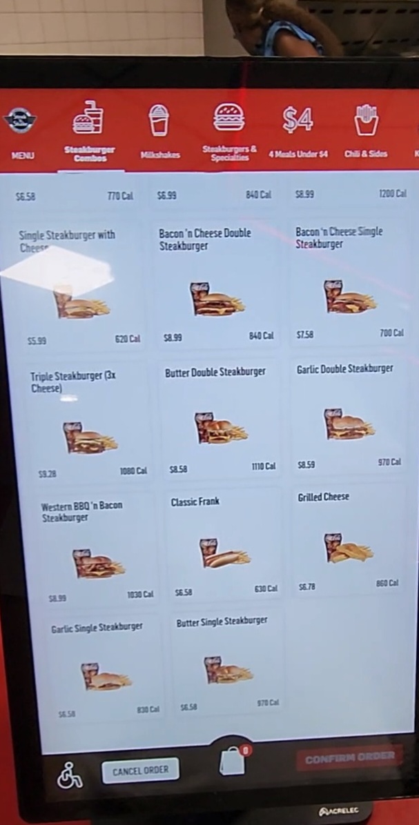 Steak 'n Shake Photo Menu 1