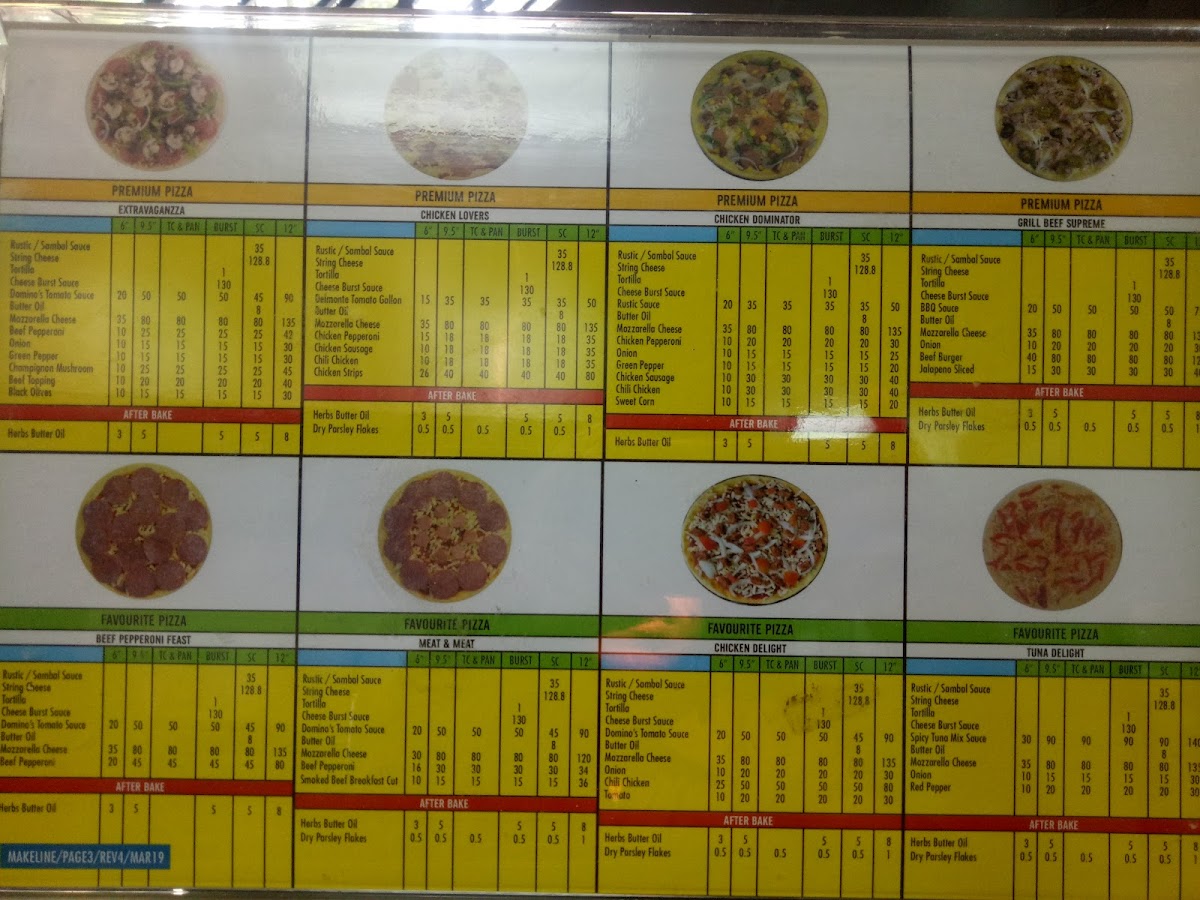 Domino's Pizza Photo Menu 8