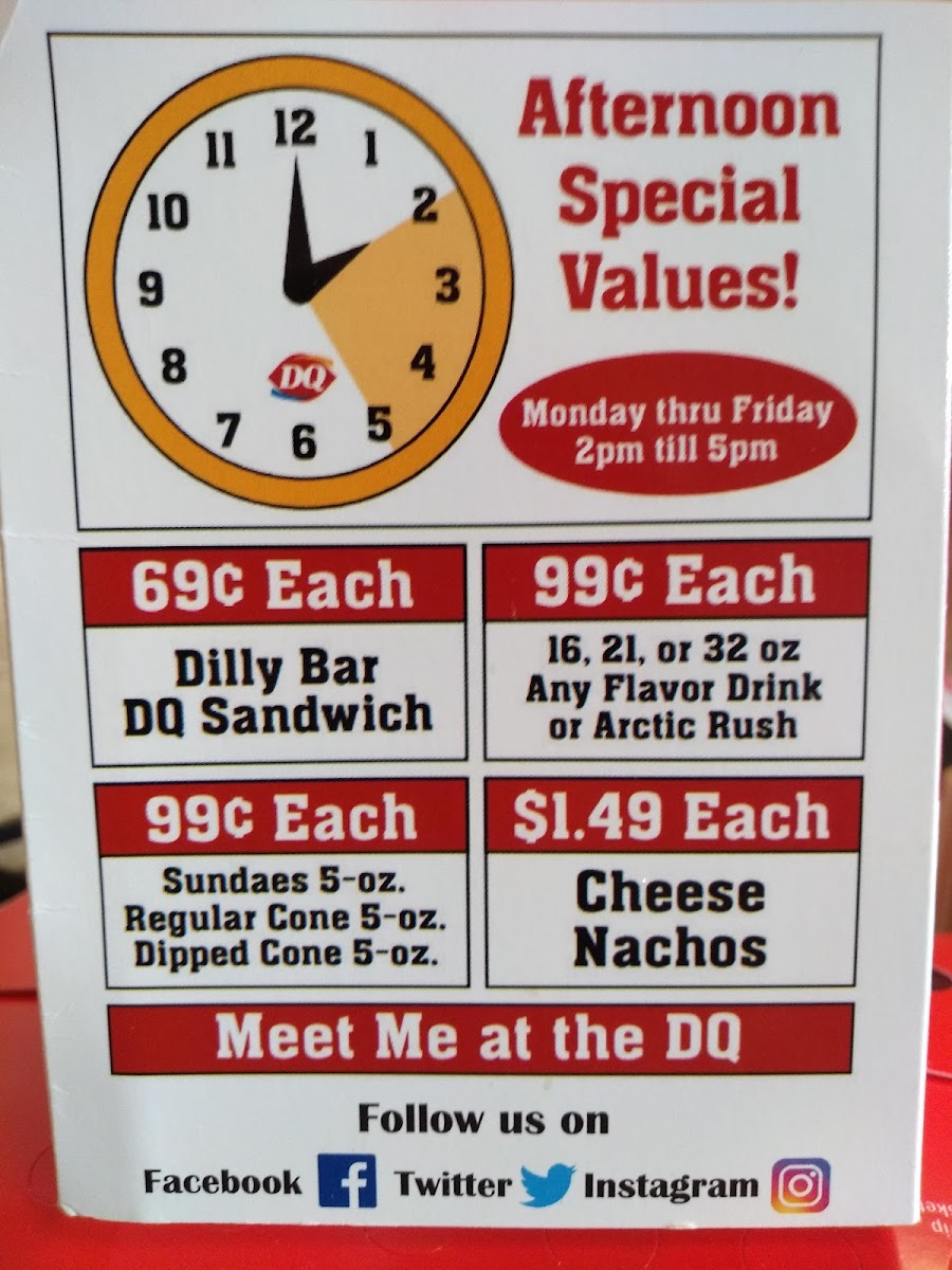 Dairy Queen Photo Menu 2