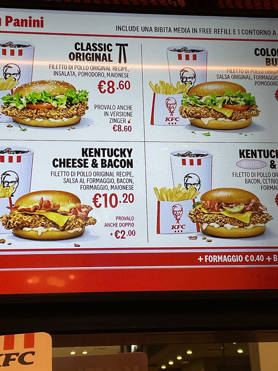KFC Photo Menu 2