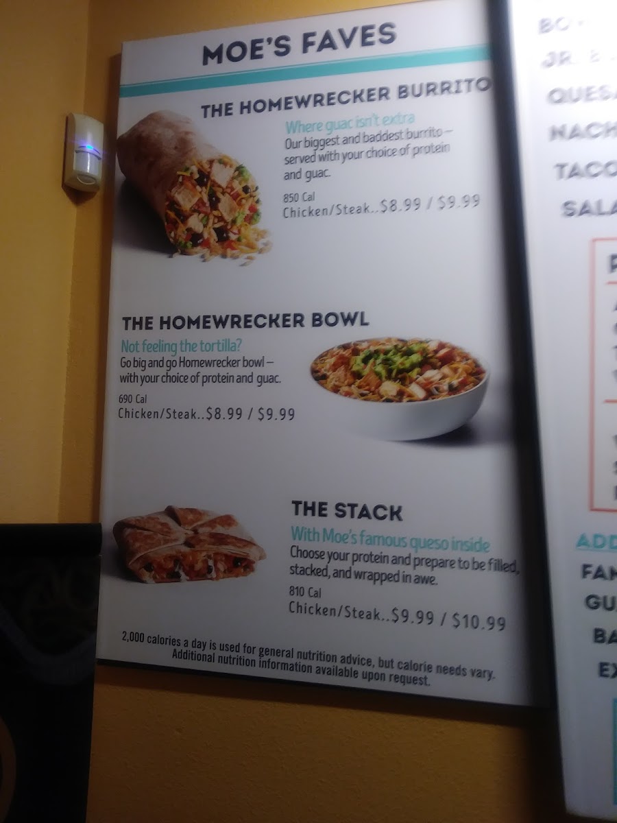 Moe's Southwest Grill Photo Menu 6