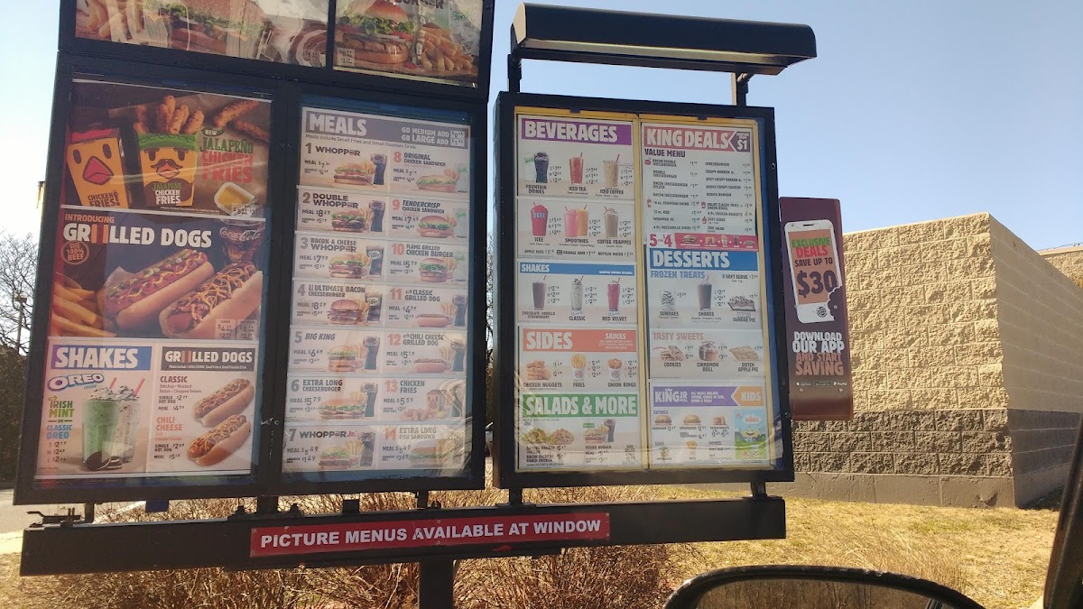 Burger King Photo Menu 1