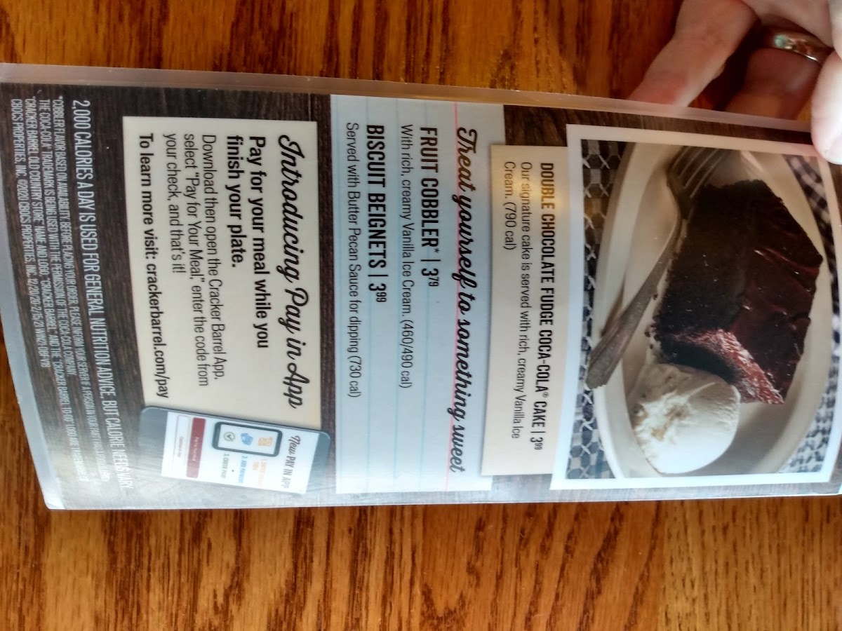 Cracker Barrel Old Country Store Photo Menu 7