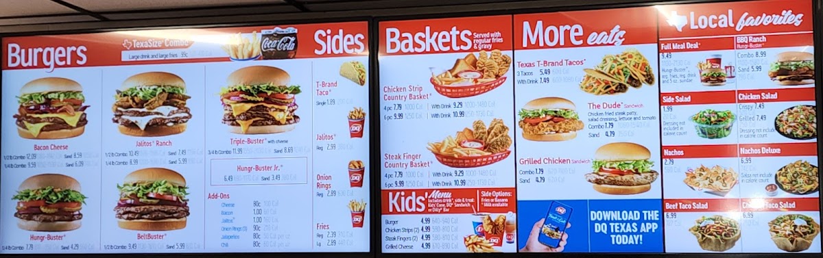 Dairy Queen Photo Menu 1