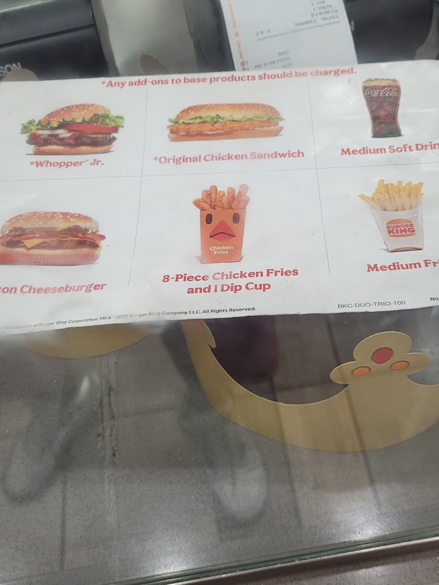 Burger King Photo Menu 3