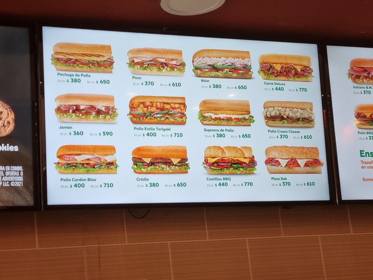 SUBWAY Photo Menu 2