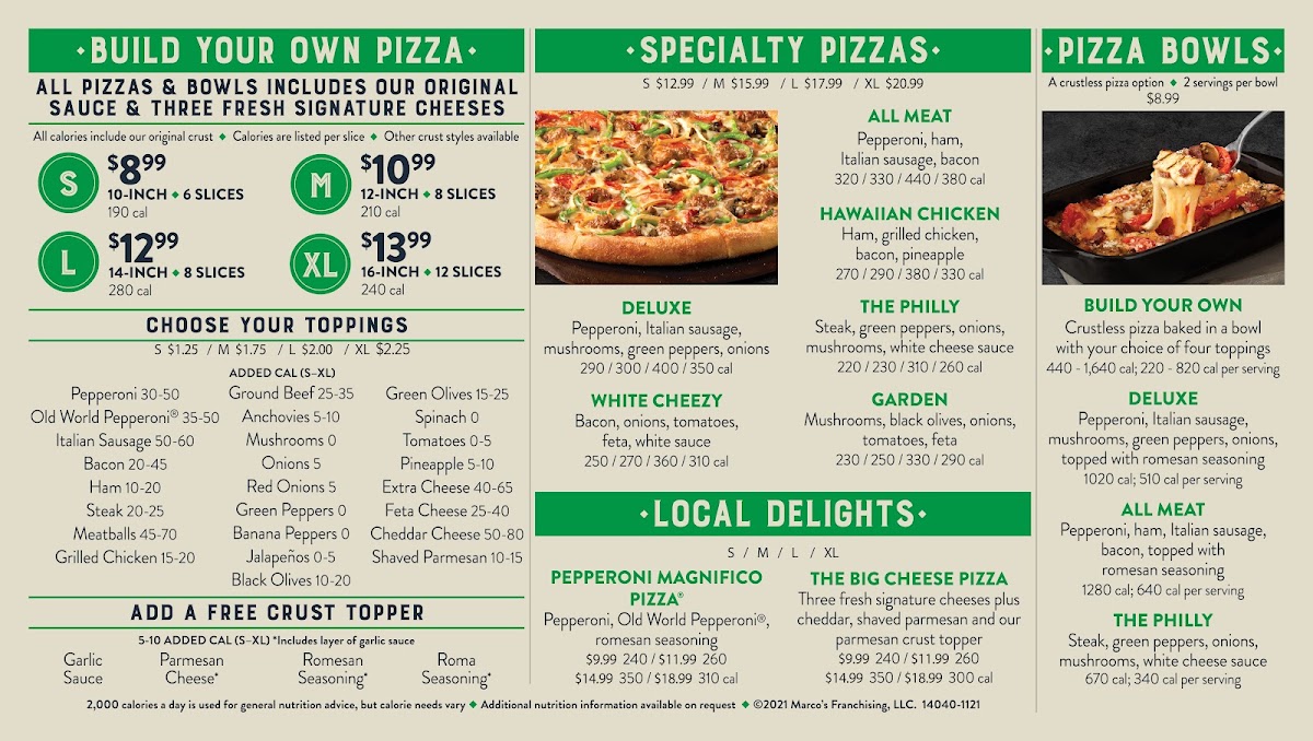 Marco's Pizza Photo Menu 1