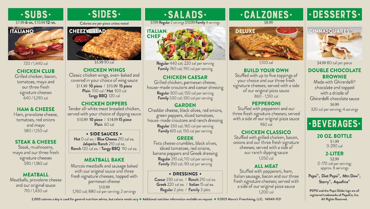 Marco's Pizza Photo Menu 2