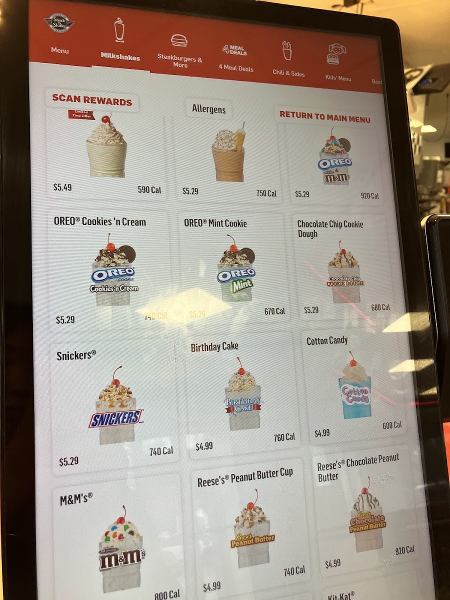 Steak 'n Shake Photo Menu 3