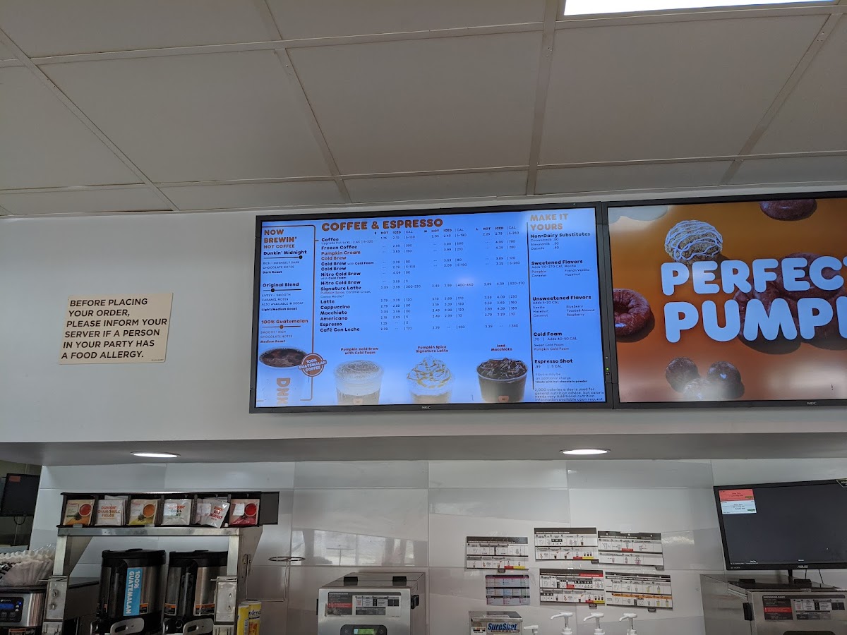 Dunkin' Photo Menu 1