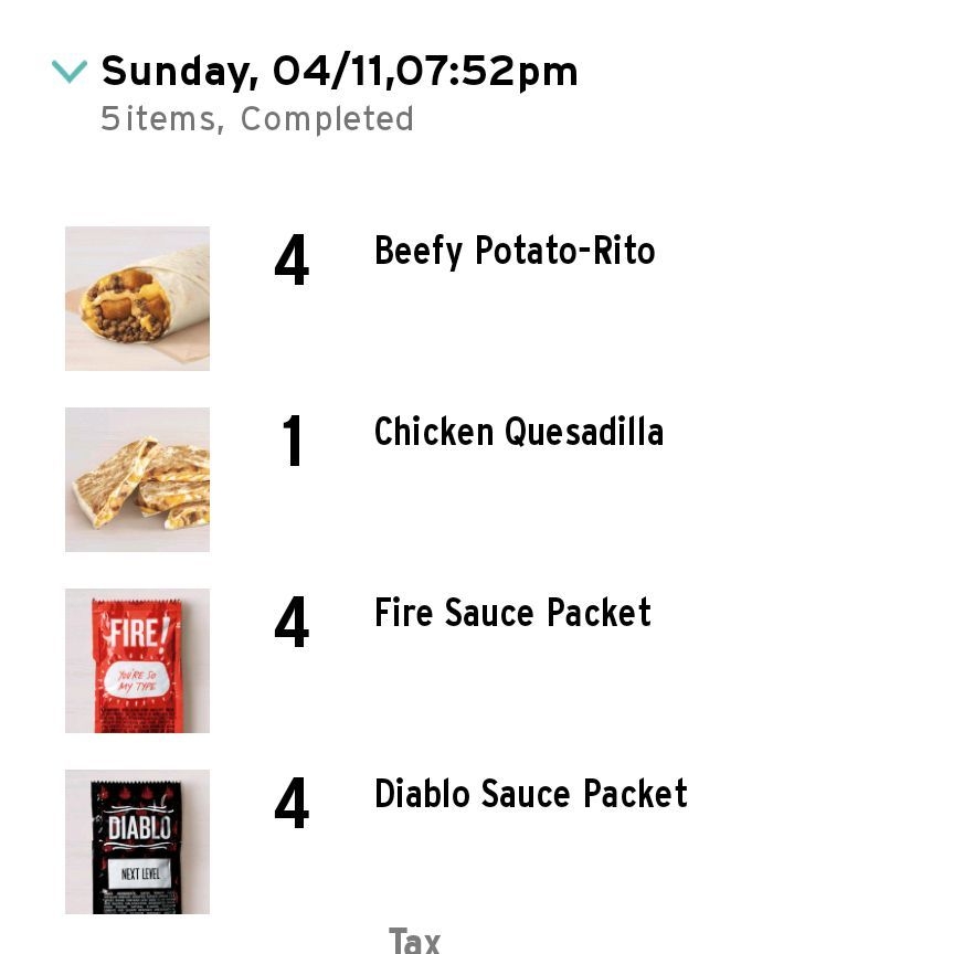 Taco Bell Photo Menu 3