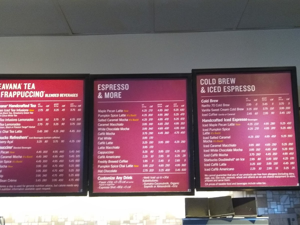 Starbucks Photo Menu 2