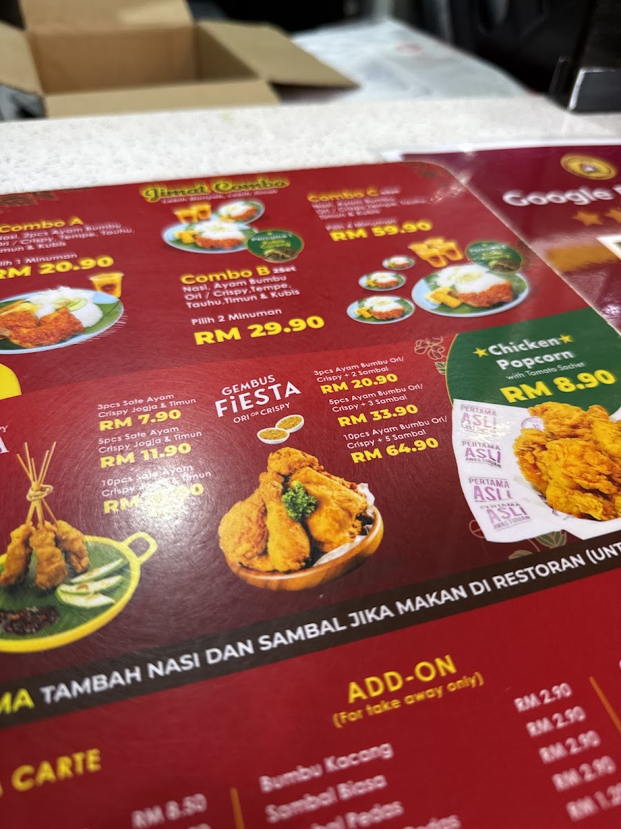 Ayam Gepuk Pak Gembus • Semenyih Photo Menu 2