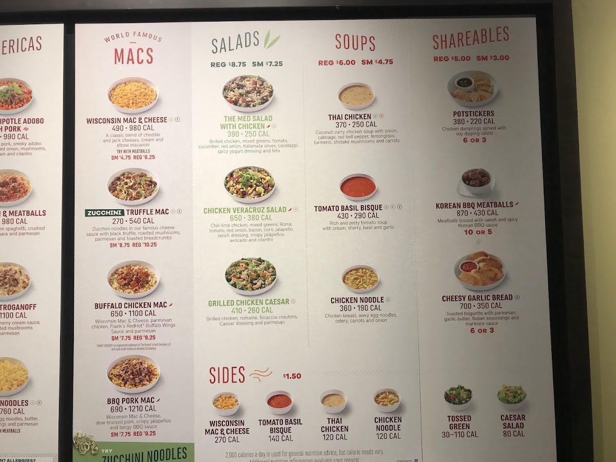 Noodles and Company Photo Menu 3