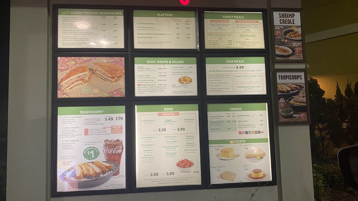 Pollo Tropical Photo Menu 1