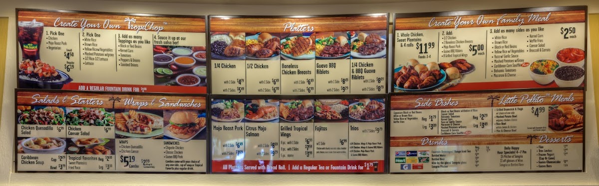 Pollo Tropical Photo Menu 4