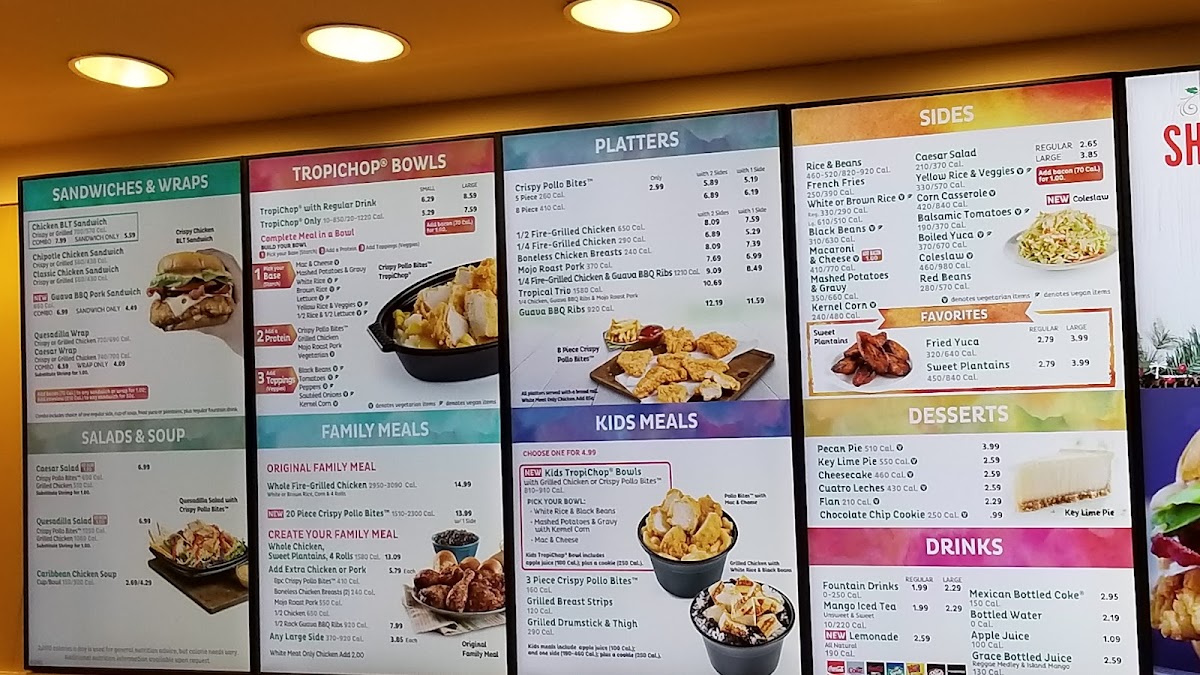Pollo Tropical Photo Menu 5