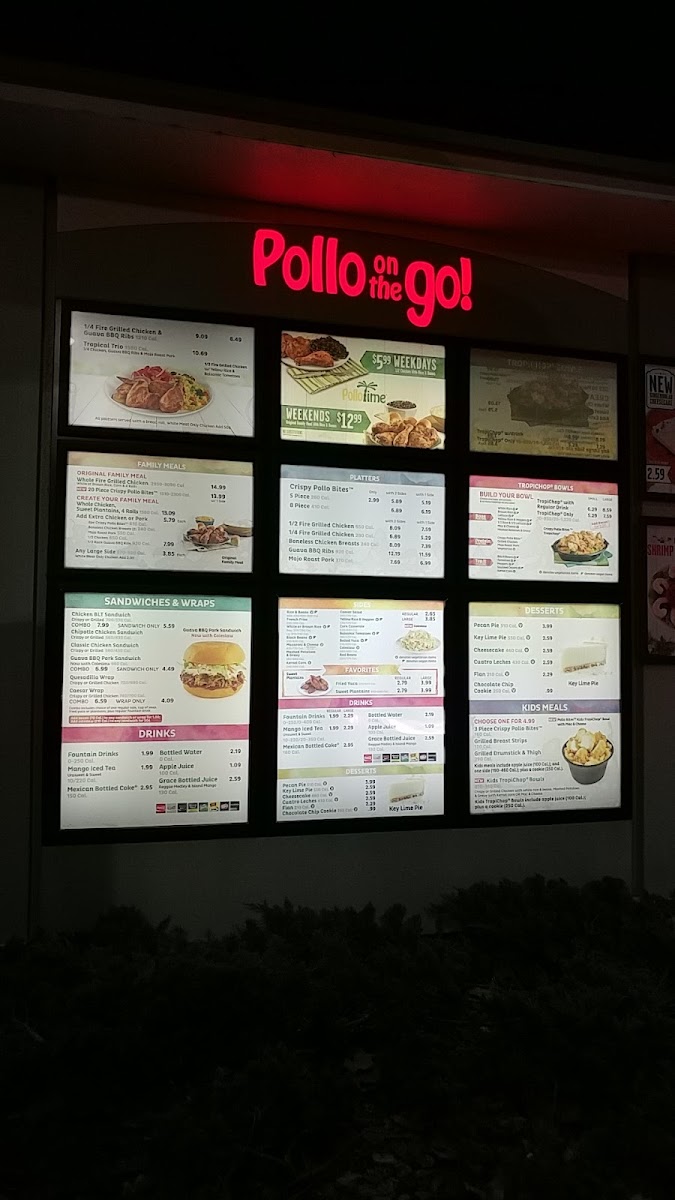 Pollo Tropical Photo Menu 6