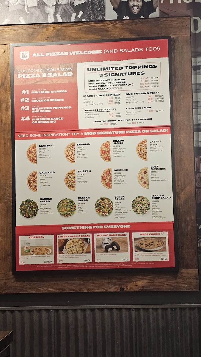 MOD Pizza Photo Menu 1