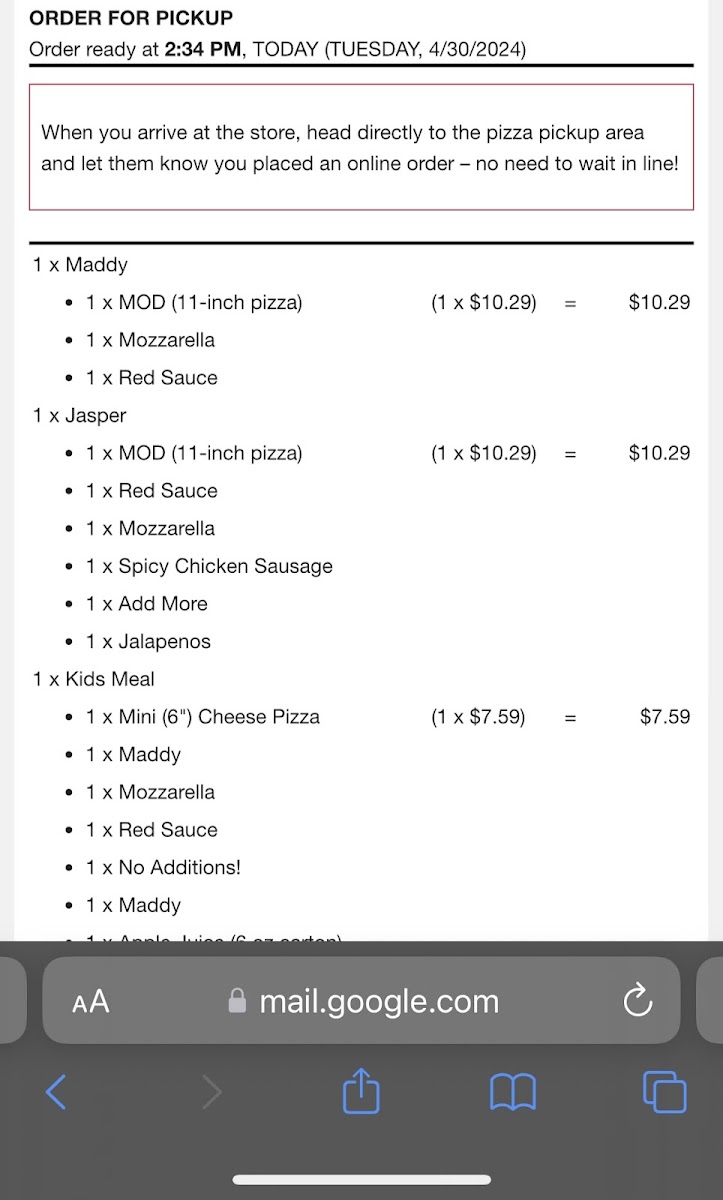 MOD Pizza Photo Menu 3