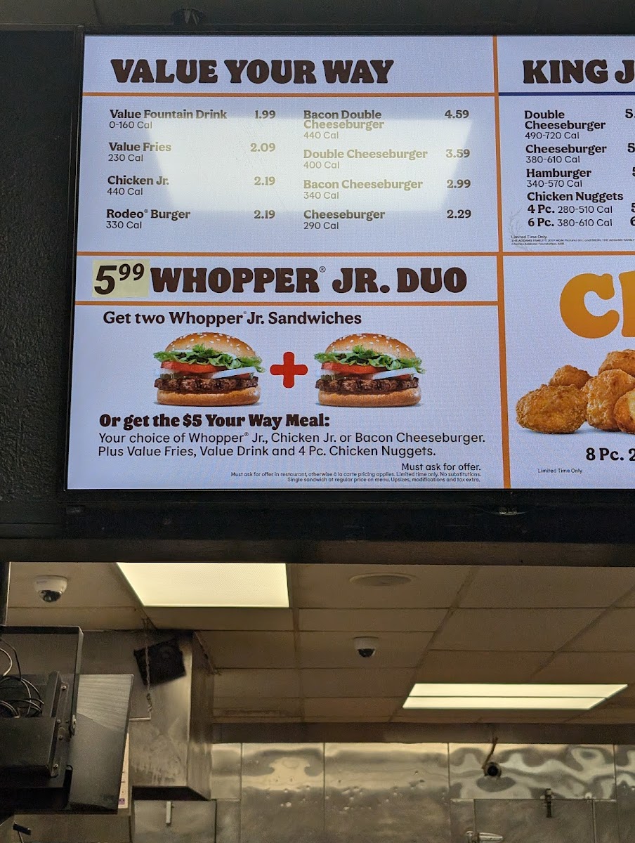 Burger King Photo Menu 1