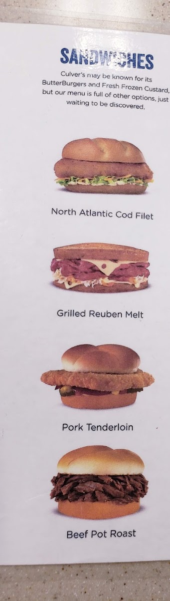 Culver’s Photo Menu 3