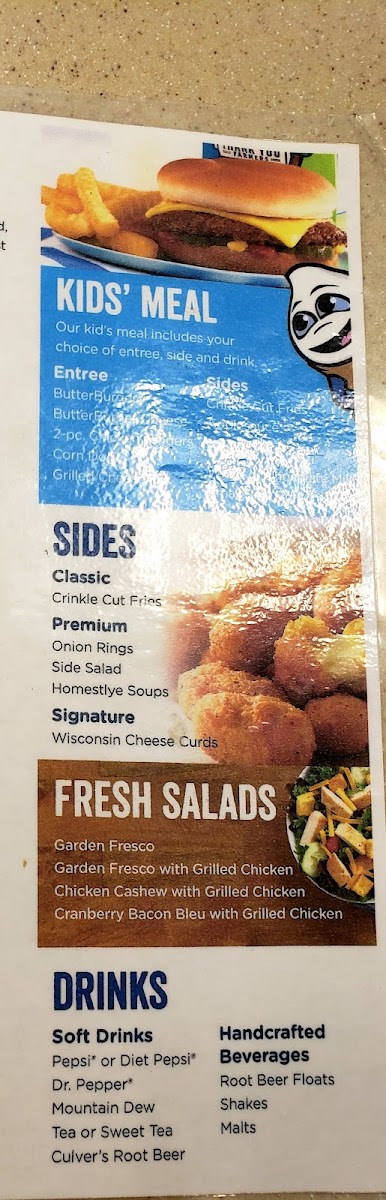 Culver’s Photo Menu 4