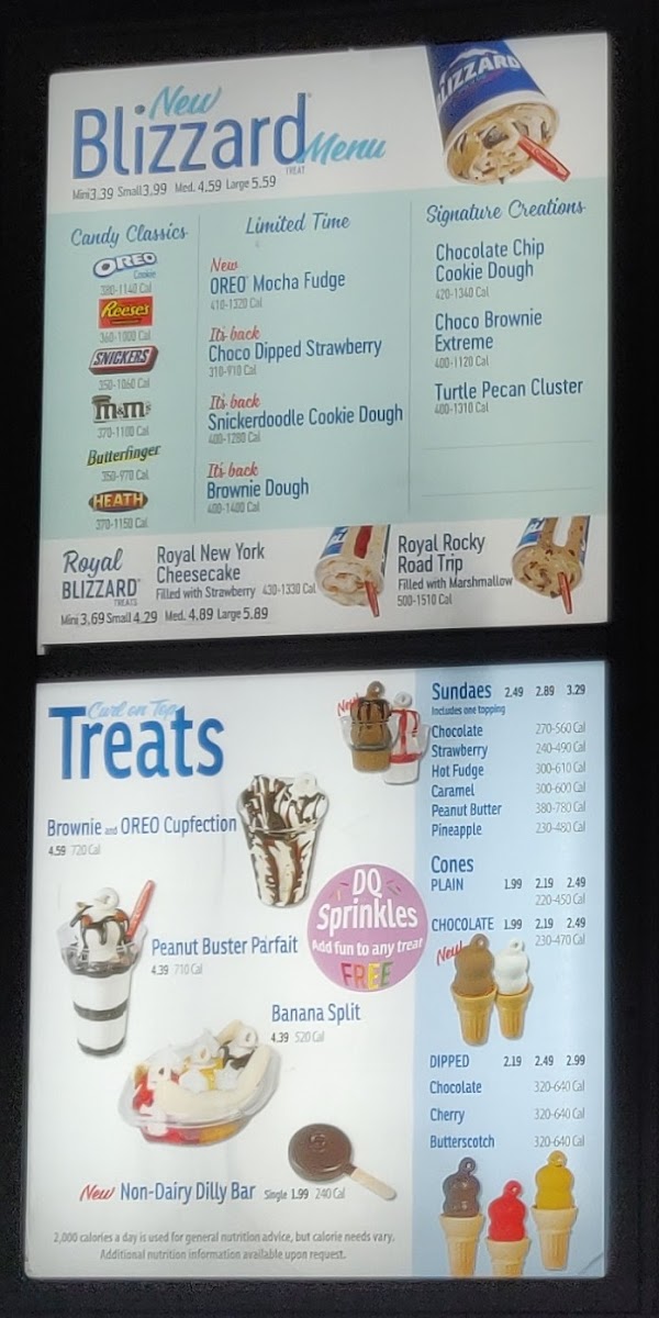 Dairy Queen Photo Menu 2