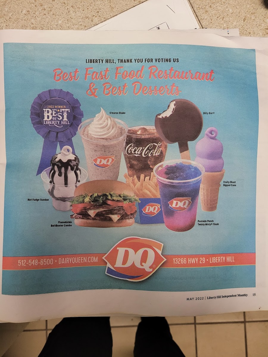 Dairy Queen Photo Menu 8